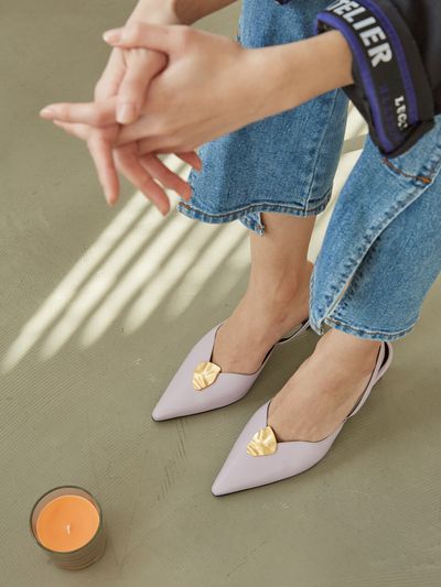 Meiel Dew MD1065 Wave Line Point Slingback Violet