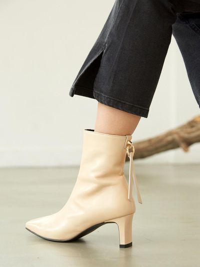 Meiel Dew MD1070 Square Toe Point Ankle Boots-Yellow Beige