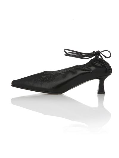 Meiel Dew MD1077 Wrinkle Banding Pumps-Black