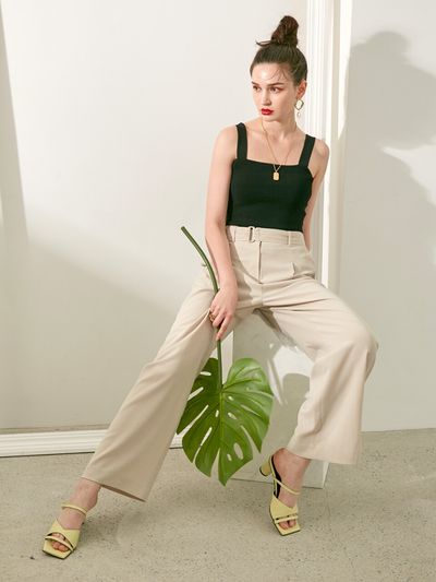 Meiel Dew MD1082s V Line Point Mule Sandals-Lime