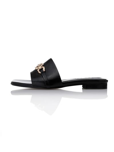 Meiel Dew Metal Point Slider Sandals- MD1102s Black