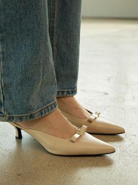Meiel Dew Ribbon Point Mule_Beige