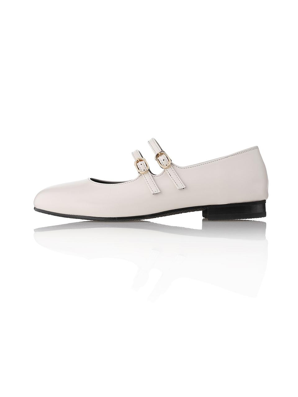 Meiel Dew Round Toe Two Strap Flats
