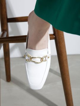 Meiel Dew Square Toe Point Bloafer MD19SS1034 White