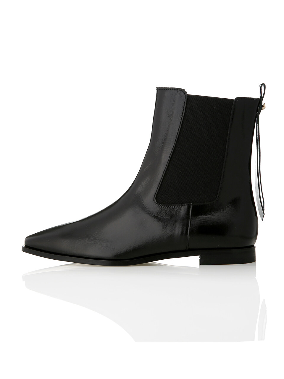 Meiel Dew Stud Point Flat Chelsea Boots - Black
