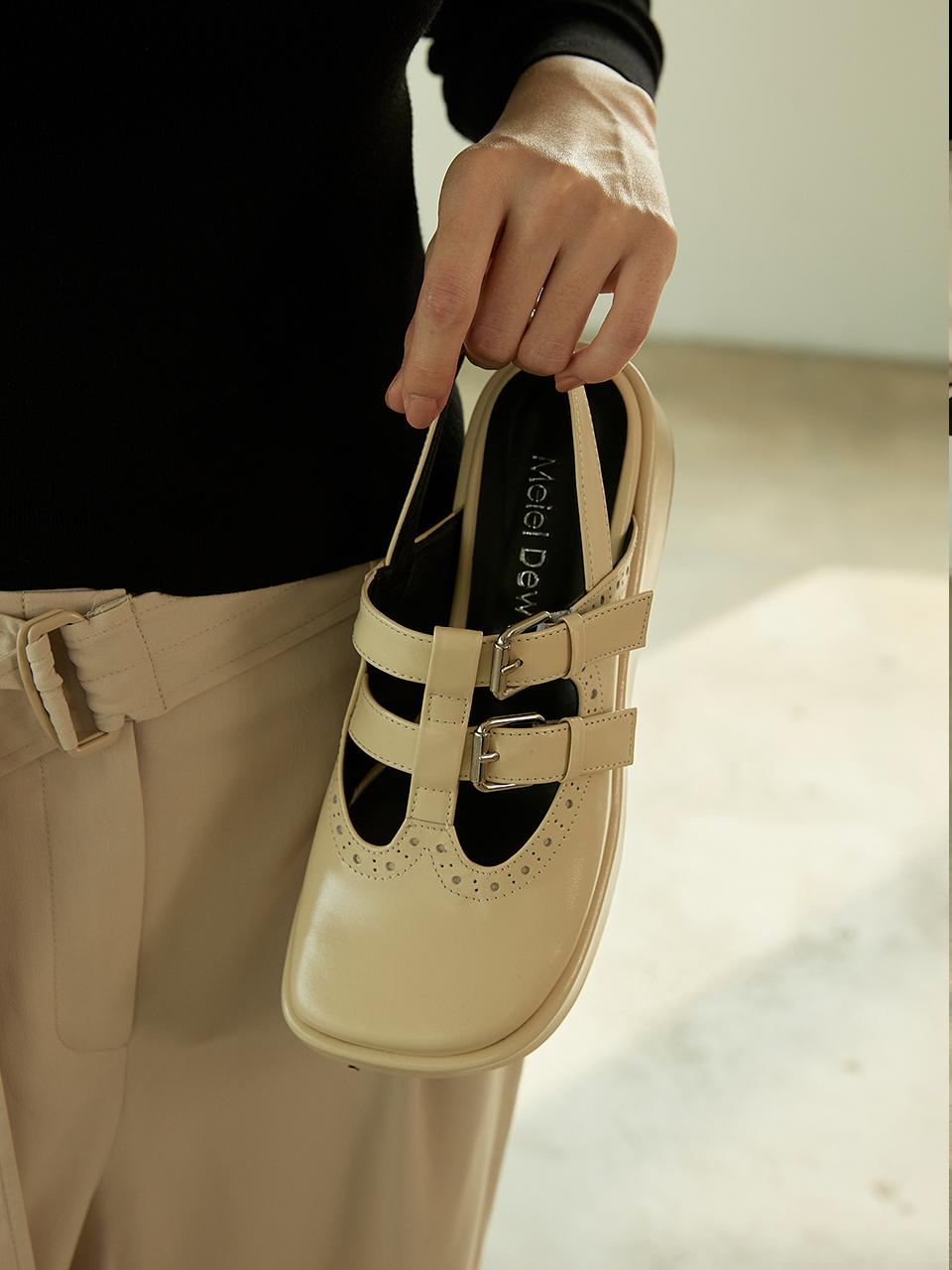 Meiel Dew Two Strap Buckle Clog