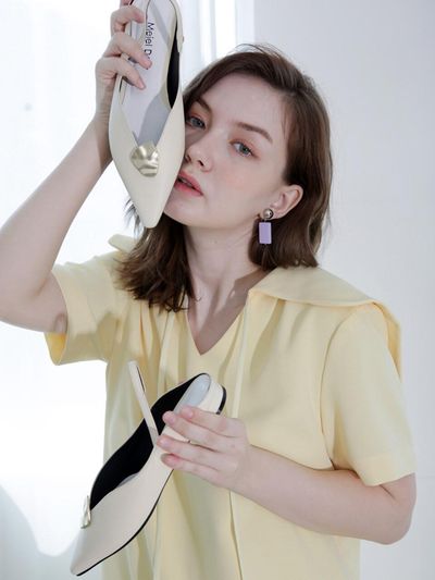 Meiel Dew Wave  Line Slingback  MD19SS1032 Butter