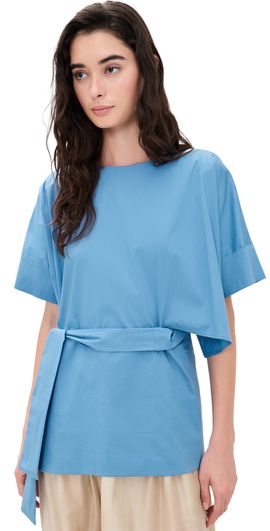 MEIMEIJ MEIMEIJ Poplin Top with Tie Waist Jasper