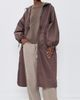 MEIMEIJ MEIMEIJ Techno Long Jacket with Hood and Cinched Waist Chocolate Lab - 5
