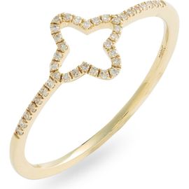 Meira T Meira T 14k Gold Diamond Clover Ring