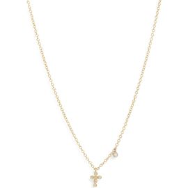 Meira T Meira T 14k Gold Diamond Cross Pendant Necklace