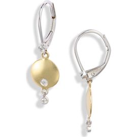 Meira T Meira T 14k Gold Diamond Disc Drop Earrings