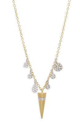 Meira T Meira T 14k Gold Diamond Spike Charm Necklace