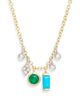 Meira T Meira T 14k Gold Gemstone & Diamond Charm Necklace - 1