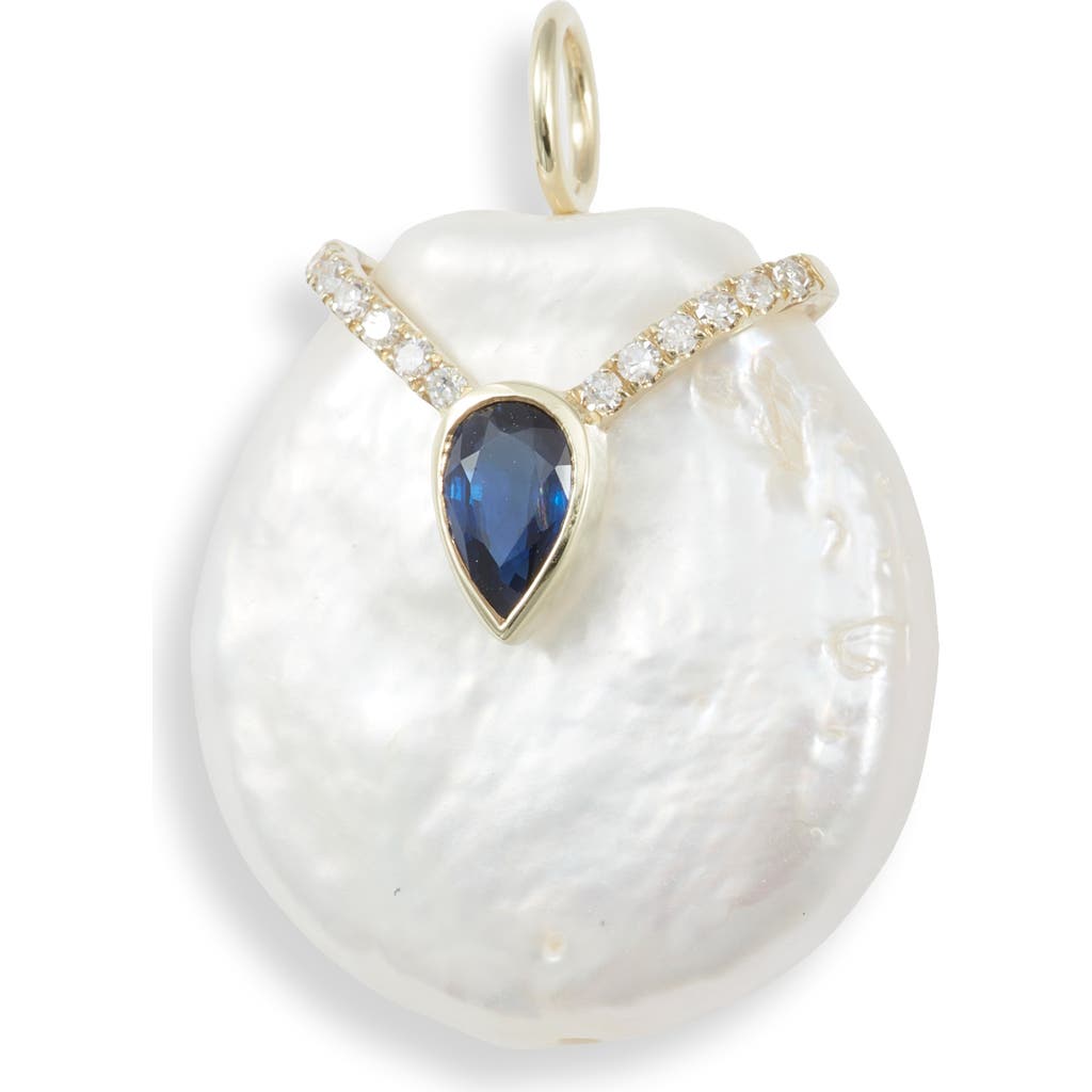 Meira T Meira T 14K Gold Sapphire & Diamond Pearl Charm