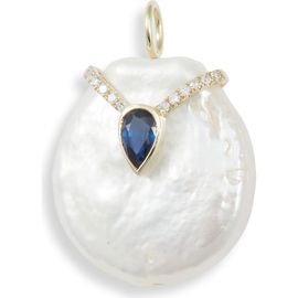 Meira T Meira T 14K Gold Sapphire & Diamond Pearl Charm