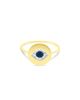Meira T Meira T 14K White & Yellow Gold Blue Sapphire & Black and White Diamond Evil Eye Ring - 2
