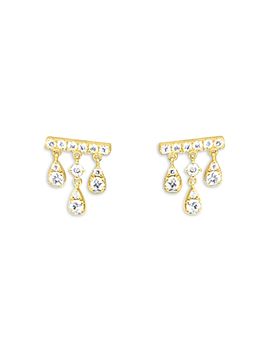 Meira T Meira T 14K Yellow Gold Diamond Bar Fringe Earrings, 0.29 tcw