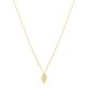 Meira T Meira T 14K Yellow Gold Diamond Hamsa Hand Pendant Necklace, 0.07 tcw - 3