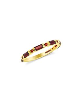 Meira T Meira T 14K Yellow Gold Garnet Band