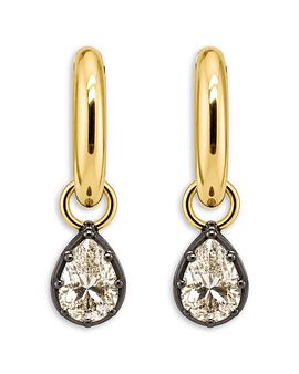 Meira T Meira T 14K Yellow Gold Lab Grown Pear Drop Earrings, 1.0 tcw