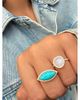 Meira T Meira T 14K Yellow Gold Rainbow Moonstone & Diamond Ring - 2