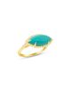 Meira T Meira T 14K Yellow Gold Turquoise & Diamond Marquis Halo Ring - 1