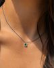 Meira T Meira T Gold-Plated & Blue Rhodium-Plated Silver Emerald & Diamond Pendant Necklace, 16-18 - 3