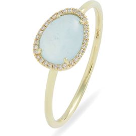 Meira T Meira T Milky Amazonite & Diamond Ring
