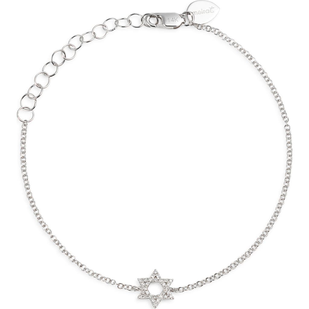 Meira T Meira T Star of David Diamond Bracelet