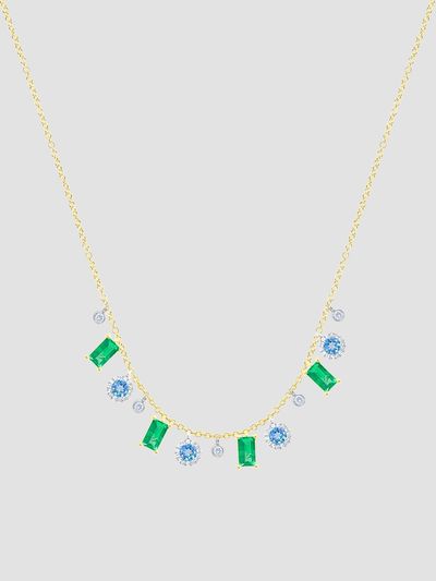 Meira T Meira T Women's Two-Tone 14K Gold & Multi-Stone Charm Necklace