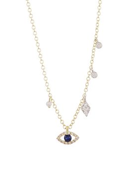 Meira T Women's 14K Gold & Diamond Evil Eye Necklace