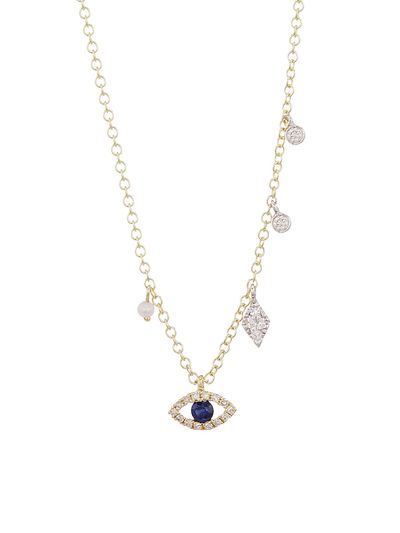 Meira T Women's 14K Gold & Diamond Evil Eye Necklace