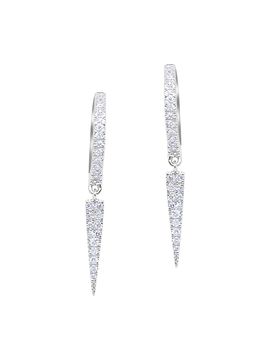 Meira T Women's 14K White Gold & 0.37 TCW Diamond Spike Drop Earrings