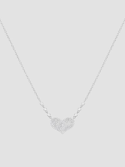 Meira T Women's 14K White Gold & 0.42 TCW Diamond Heart Pendant Necklace