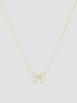 Meira T Women's 14K Yellow Gold & 0.09 TCW Diamond Bow Necklace