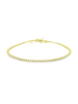 Meira T Women's 14K Yellow Gold & 1.00 TCW Diamond Tennis Bracelet