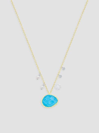 Meira T Women's 14K Yellow Gold & Multi-Stone Pendant Necklace