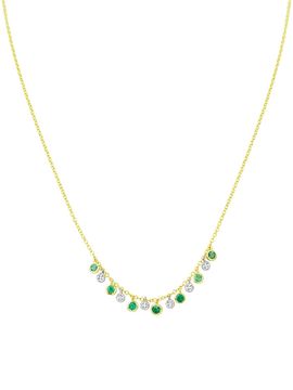Meira T Women's 14K Yellow Gold, Emerald, & Diamond Charm Necklace