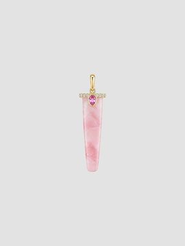 Meira T Women's 14K Yellow Gold, Pink Tourmaline, Pink Sapphire & 0.06 TCW Diamond Pendant