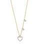 Meira T Women's Dainty Two-Tone 14K Gold & Diamond Heart Pendant Necklace - 4