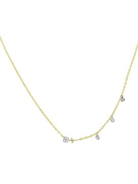 Meira T Women's Mini 14K Yellow Gold & .06 TCW Flower Necklace