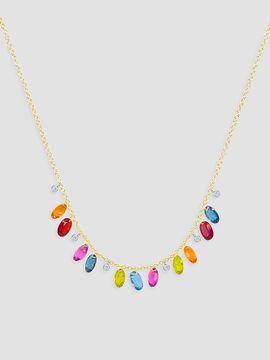 Meira T Women's Two-Tone 14K Gold & Multi-Gemstone Briolette Necklace