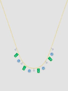 Meira T Women's Two-Tone 14K Gold & Multi-Gemstone Charm Necklace
