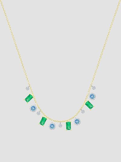 Meira T Women's Two-Tone 14K Gold & Multi-Gemstone Charm Necklace