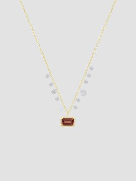 Meira T Women's Two-Tone 14K Gold, Pink Sapphire & 0.20 TCW Diamond Pendant Necklace