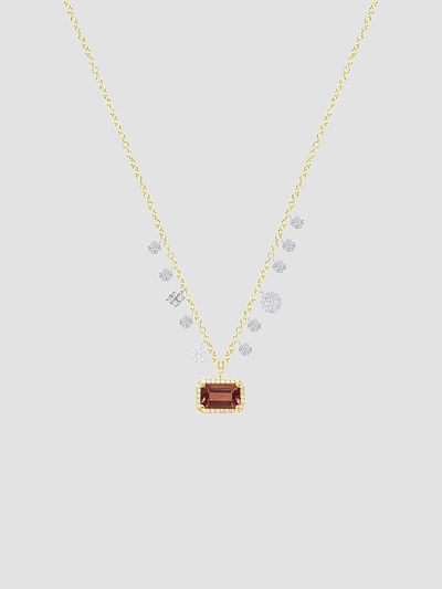 Meira T Women's Two-Tone 14K Gold, Pink Sapphire & 0.20 TCW Diamond Pendant Necklace