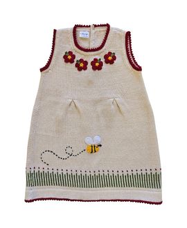 Melange Collection Melange Collection Girls' Knit Bumblebee Garden Dress