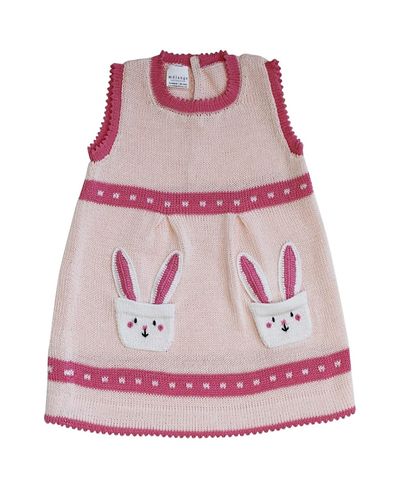 Melange Collection Melange Collection Girls' Knit Bunny Pocket Dress