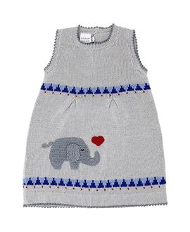 Melange Collection Melange Collection Girls' Knit Elephant Heart Dress